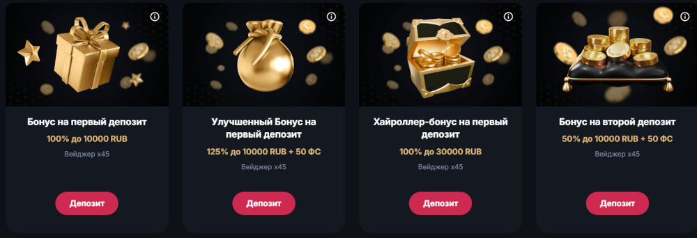 Welcome package at Hype Casino